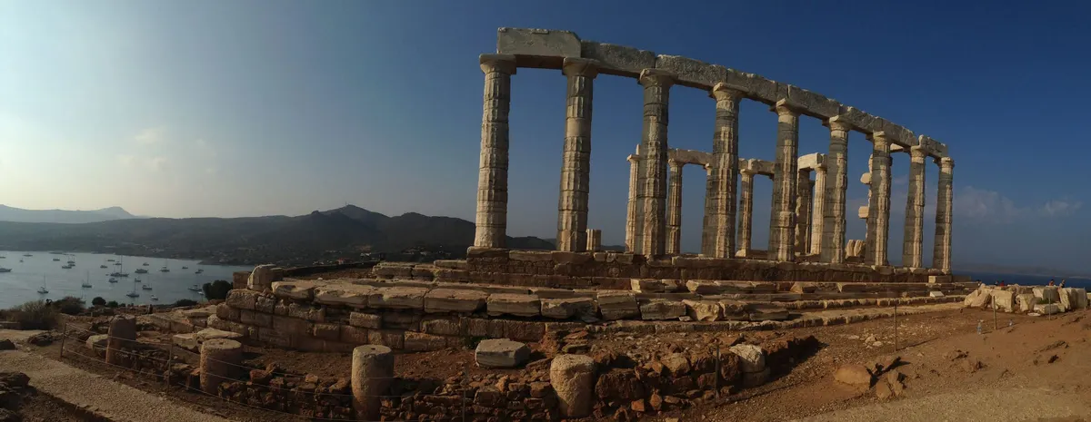 Sunset at the temple of Posedion, Sounio.