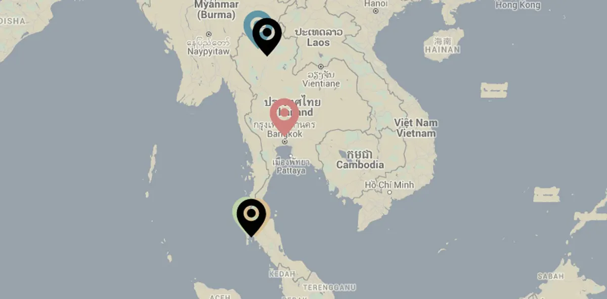 Thailand map